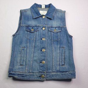 J. Crew Factory Blue Denim Vest